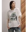 フォトコラージュプリントメッシュスリーブTシャツ