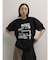 フォトコラージュプリントメッシュスリーブTシャツ