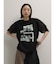 フォトコラージュプリントメッシュスリーブTシャツ