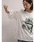 フォトコラージュプリントメッシュスリーブTシャツ