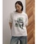 フォトコラージュプリントメッシュスリーブTシャツ