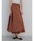 ラップフレアスカート（Ash Gray,Dark Orange,Olive,Dark Purple)