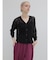 【WEB限定カラーあり】Vネック透かし編みニットカーディガン