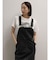 フェイクレザーサロペットスカート