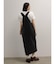 フェイクレザーサロペットスカート