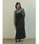 アシメフロントコットンセルロースデニムジャンパースカート(black,khaki)