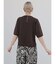 【WEB限定カラーあり】バックジップハーフスリーブニットPO