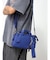 チャーム付きミニ2wayフェイクレザーバッグ(greige/ black/bule)