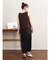 レースヘムノースリーブニット