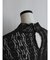フラワーレースハイネックトップス