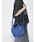 チャーム付きフェイクレザー2wayバッグ（greige,black,blue)