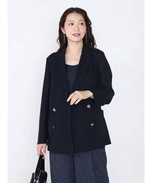 シアー金ボタンダブルジャケット｜メドックの通販｜&mall（アンド