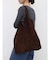 THIN LEATHER SUEDE TOTE BAG