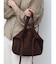 THIN LEATHER SUEDE 3WAY TOTE BAG