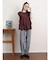 グレンチェックテーパードパンツ