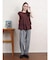 グレンチェックテーパードパンツ