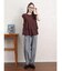 グレンチェックテーパードパンツ