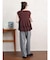 グレンチェックテーパードパンツ