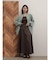 パネルラインフレアロングスカート