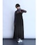 レースアップデザインジャンパースカート（black）