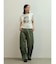 配色切替ドロストバレルパンツ