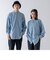EARTH リラックス デニムシャツ＜ライトブルー＞