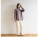 リラックスバックプリーツシャツ＜アースブラウン＞