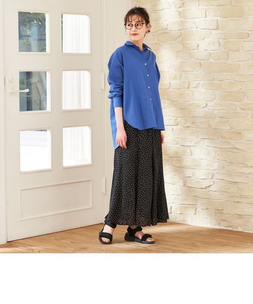 【CITY SHOP新品】夏オススメ☀️ 綿麻混ガーゼBIGシルエット 長袖シャツ 風が通り抜ける Wガーゼシャツ BIGシルエット 長袖 オフィス