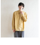 リラックスバックプリーツシャツ＜オークル＞