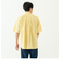 リラックスバックプリーツシャツ半袖＜イエローストライプ＞