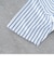 リラックスバックプリーツシャツ半袖＜ホワイトワイドストライプ＞