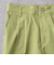 プリーツパンツ トロピカルワッシャーポリ＜イエローグリーン＞
