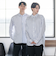 ＆リラックスバックプリーツシャツ＜ホワイトワイドストライプ＞
