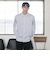 ＆リラックスバックプリーツシャツ＜ホワイトワイドストライプ＞