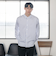 ＆リラックスバックプリーツシャツ＜ホワイトワイドストライプ＞