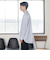 ＆リラックスバックプリーツシャツ＜ホワイトワイドストライプ＞