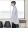 ＆リラックスバックプリーツシャツ＜ホワイトワイドストライプ＞