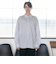 ＆リラックスバックプリーツシャツ＜ホワイトワイドストライプ＞