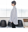 ＆リラックスバックプリーツシャツ＜ホワイトワイドストライプ＞