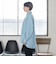 ＆リラックスバックプリーツシャツ＜ターコイズストライプ＞