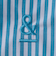 ＆リラックスバックプリーツシャツ＜ターコイズストライプ＞