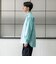 ＆リラックスバックプリーツシャツ＜ターコイズ＞