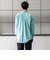 ＆リラックスバックプリーツシャツ＜ターコイズ＞