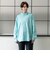 ＆リラックスバックプリーツシャツ＜ターコイズ＞
