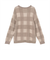 【Pitta Re:)】 ジャカードニットプルオーバー チェック レディース
