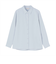 パウダーサテン シャツカラーブラウス 長袖 レディース