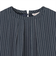 ストライプシフォンブラウス 五分袖 レディース