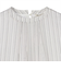 ストライプシフォンブラウス 五分袖 レディース
