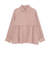 クラッシュスエード ペプラムシャツブラウス 長袖 レディース