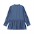 デニム風 ペプラム シャツブラウス 長袖 レディース